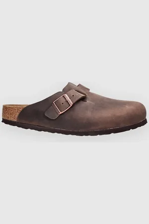 Birkenstock Boston Natural Leather Oiled Sandali marrone