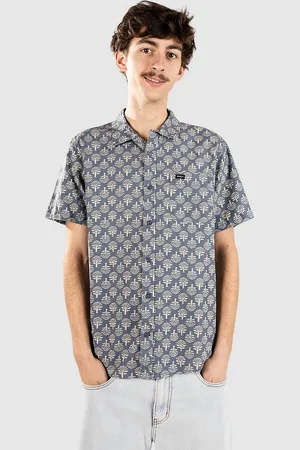 RVCA Vacationist Camicia blu