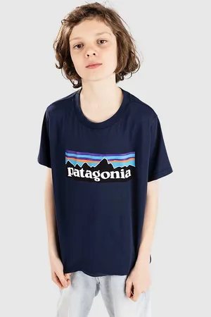 Patagonia P-6 Logo Kids T-Shirt blu