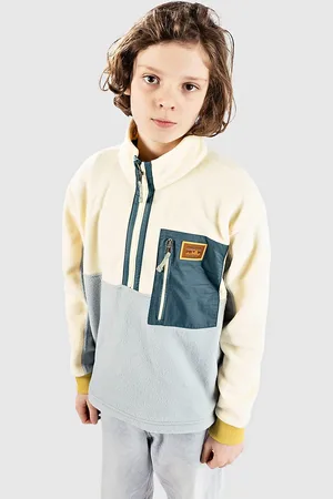 Patagonia Microdini 1/2 Kids Felpa con Zip blu