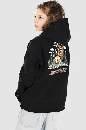 Santa Cruz Screaming Grizzly Kids Felpa con Cappuccio nero