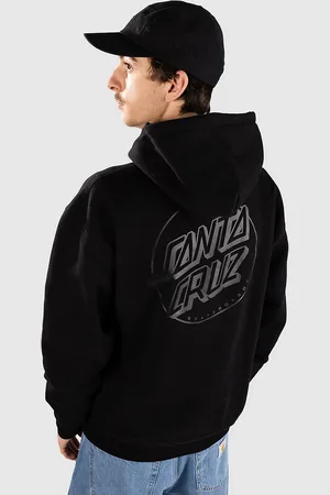 Santa Cruz Tonal Opus Dot Stripe Felpa con Cappuccio nero