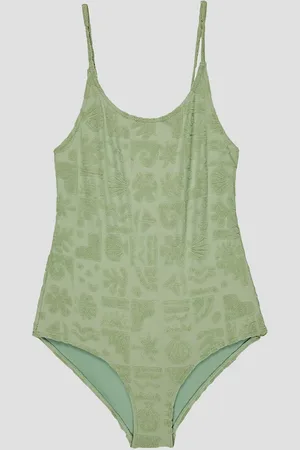 Roxy Beach Check Kids Bikini verde
