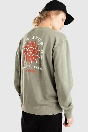 Vissla Spins Crew Felpa in Pile verde