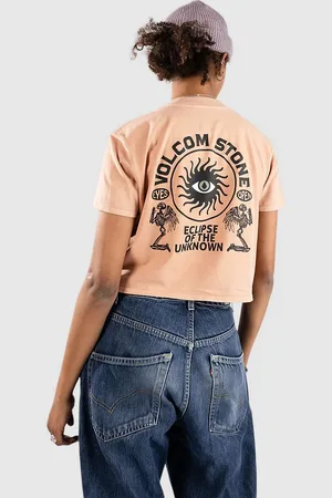 Volcom Dial Crop T-Shirt marrone