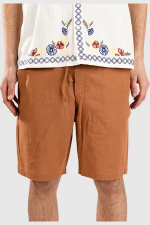 Anerkjendt Aklt James Cot/Linen Ela Pantaloncini marrone