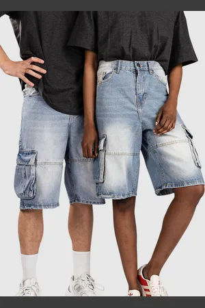 Urban classics Relaxed Denim Cargo Pantaloncini blu