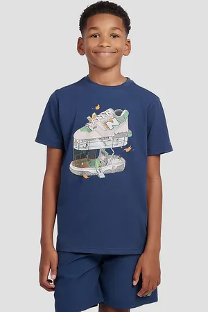New Balance Fitness Centre Illustrated Graphic Kids T-Shirt blu
