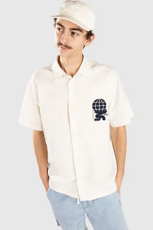 Fat Moose Ian Cotton Linen Camicia bianco