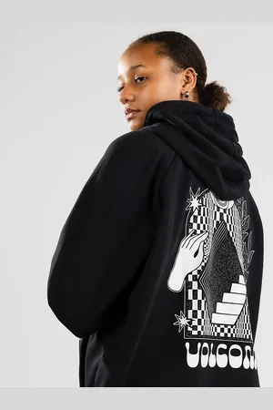 Volcom Truly Stoked Bf Felpa con Cappuccio nero
