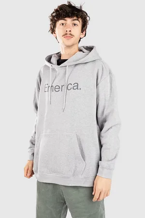 Emerica Pure Logo Felpa con Cappuccio grigio