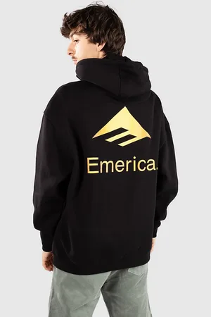 Emerica Lockup Felpa con Cappuccio nero
