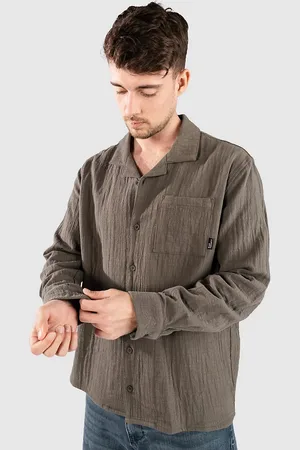 Blue Tomato Plain Linen Camicia verde
