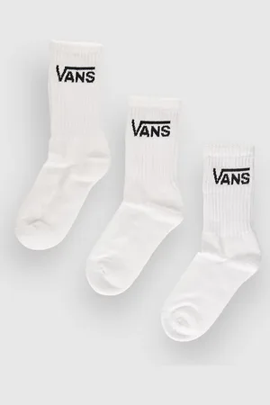 Vans Classic Crew 6.5-10, 3Pk Calze bianco