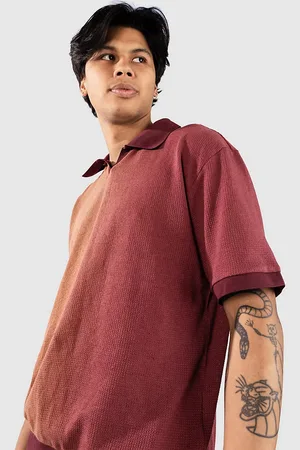 Element Cotton Mesh Polo rosso