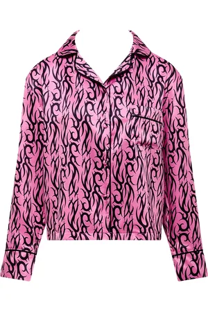 BlueBella Bluebella BB x Ashley Williams Camicia in Raso Luxe con Stampa Tatuaggio