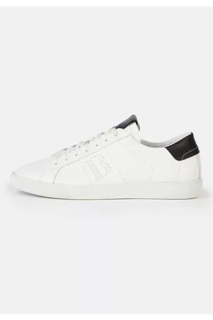 Boggi Milano Sneakers Bianche E Nere In Pelle, Uomo, , Taglia: