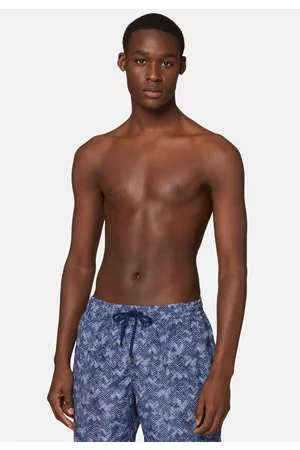 Boggi Milano Uomo Costumi da bagno - Costume Da Bagno Stampa Spina Di Pesce, Uomo, , Taglia: