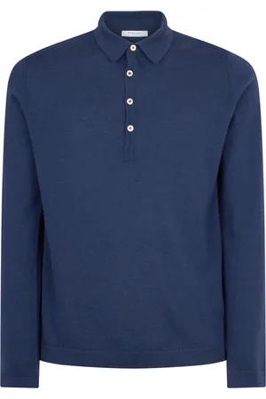 Boglioli Pure Cashmere Long Sleeve Polo - Male S