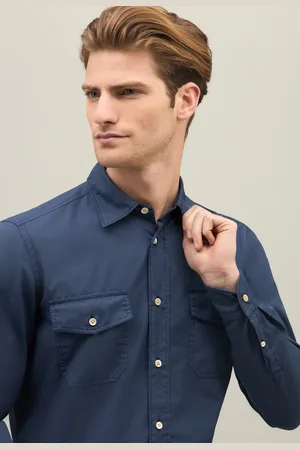 Boglioli Garment-dyed Poplin Shirt - Male Shirts 37