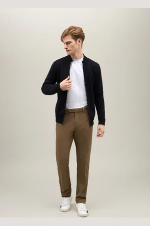 Boglioli Cotton Cashmere Knitted Bomber - Male Knitwear M