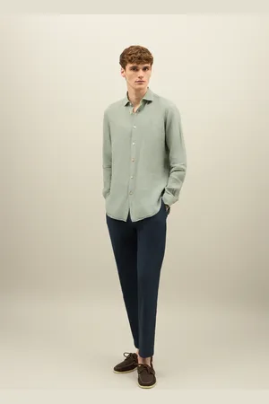 Boglioli Garment Dyed Linen Shirt - Male Shirts 39