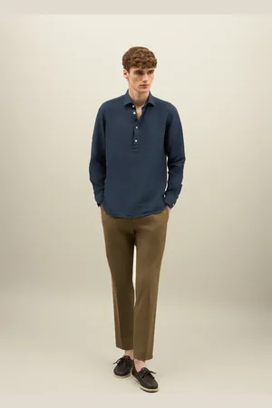 Boglioli Garment Dyed Linen Polo Shirt - Male Shirts 39