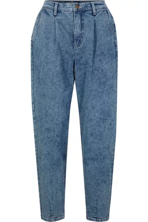 John Baner Donna Jeans - Jeans elasticizzati con gamba a palloncino in cotone biologico (Blu)