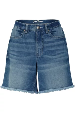 John Baner Donna Pantaloncini - Shorts di jeans elasticizzati (Blu)