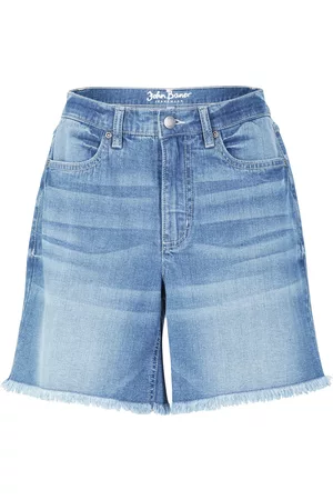 John Baner Donna Pantaloncini - Shorts di jeans elasticizzati (Blu)