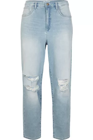 John Baner Donna Jeans boyfriend - Mom jeans con Positive Denim #1 Fabric (Blu)