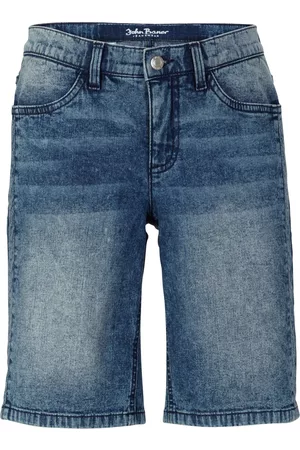 John Baner Donna Pantaloncini - Bermuda in jeans elasticizzati (Blu)