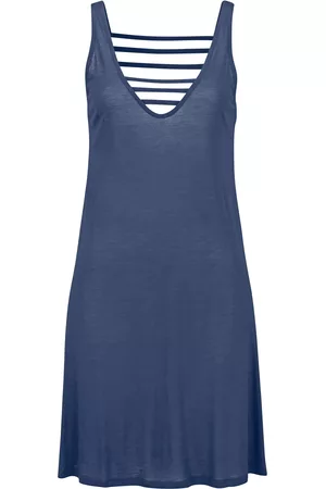 bonprix Donna Vestiti da spiaggia - Copricostume in viscosa sostenibile (Blu)