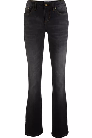 John Baner Donna Jeans a zampa & bootcut - Jeans elasticizzati comfort bootcut (Nero)