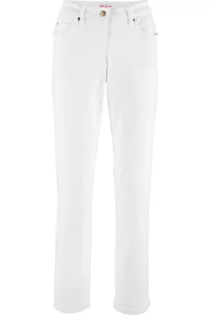 John Baner Donna Jeans straight - Jeans elasticizzati bestseller straight (Bianco)