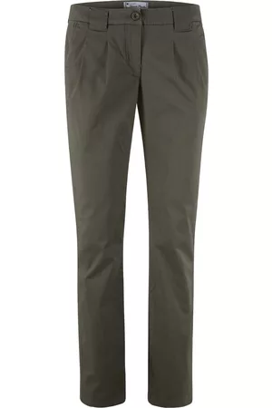 bonprix Donna Pantaloni chinos - Pantaloni chino elasticizzati (Verde)