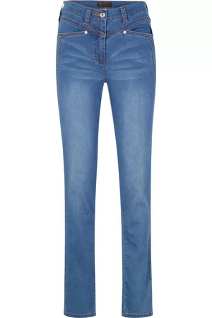 bonprix Donna Jeans - Jeans super elasticizzati (Blu)