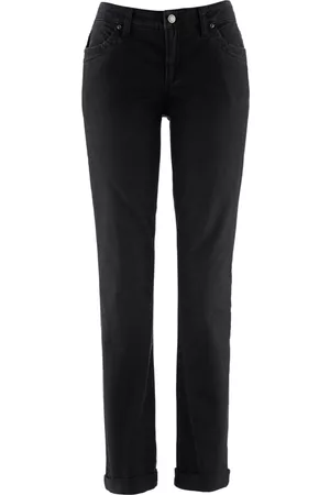 John Baner Donna Jeans straight - Jeans elasticizzati comfort straight (Nero)