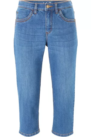 John Baner Donna Jeans - Jeans capri elasticizzati (Blu)