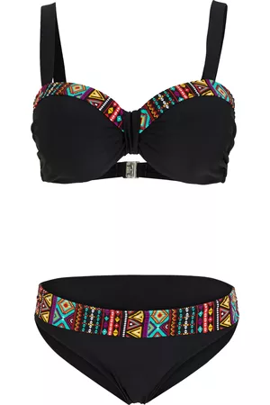 bonprix Donna Bikini - Bikini con ferretto (set 2 pezzi) (Nero)
