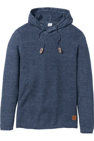 bonprix Maglione con cappuccio e cotone