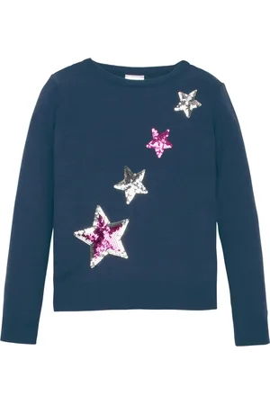 bonprix Maglione in filato fine con paillettes