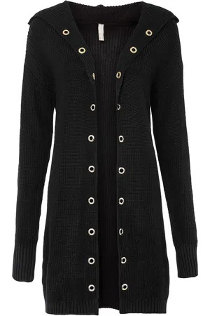 bonprix Cardigan lungo con cappuccio