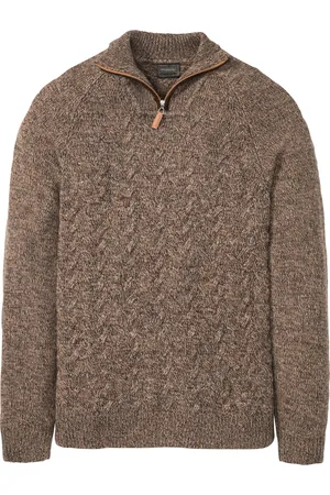 bonprix Maglione in misto lana con zip