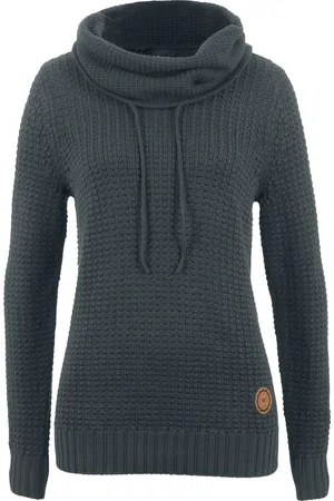 bonprix Maglione a collo alto con cordoncino