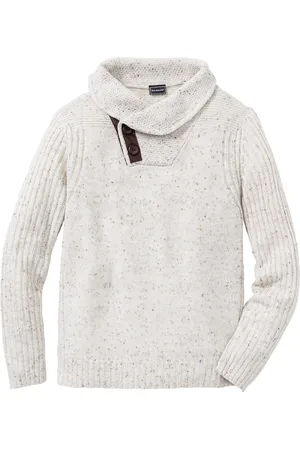 bonprix Maglione con collo a scialle
