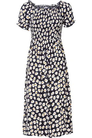 bonprix Abito fantasia con inserto smock