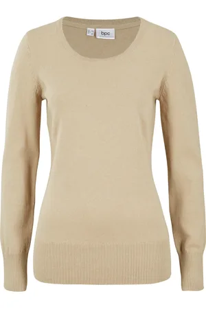 bonprix Maglione basic in filato fine con cotone riciclato
