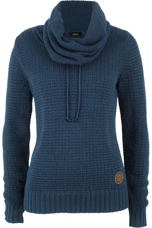 bonprix Maglione a collo alto con cordoncino