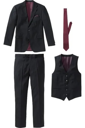 bonprix Completo (4 pezzi) giacca, pantaloni, gilet, cravatta, regular fit